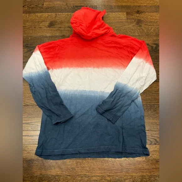 Tommy Hilfiger boys Vibrant ombre long sleeve hooded top size L - Picture 3 of 3